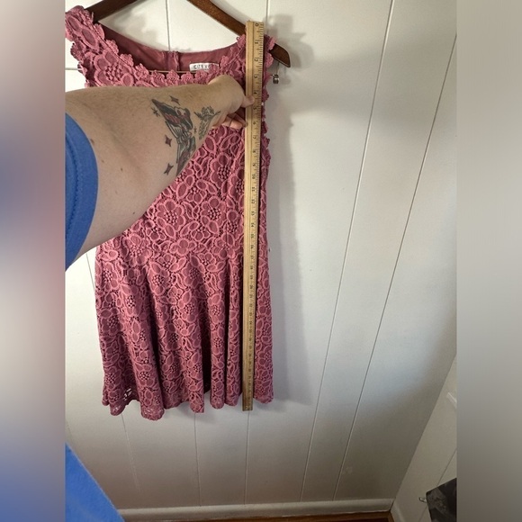 City Vibe Pink Lace Junior Girls Dress Size 13 - Picture 7 of 9